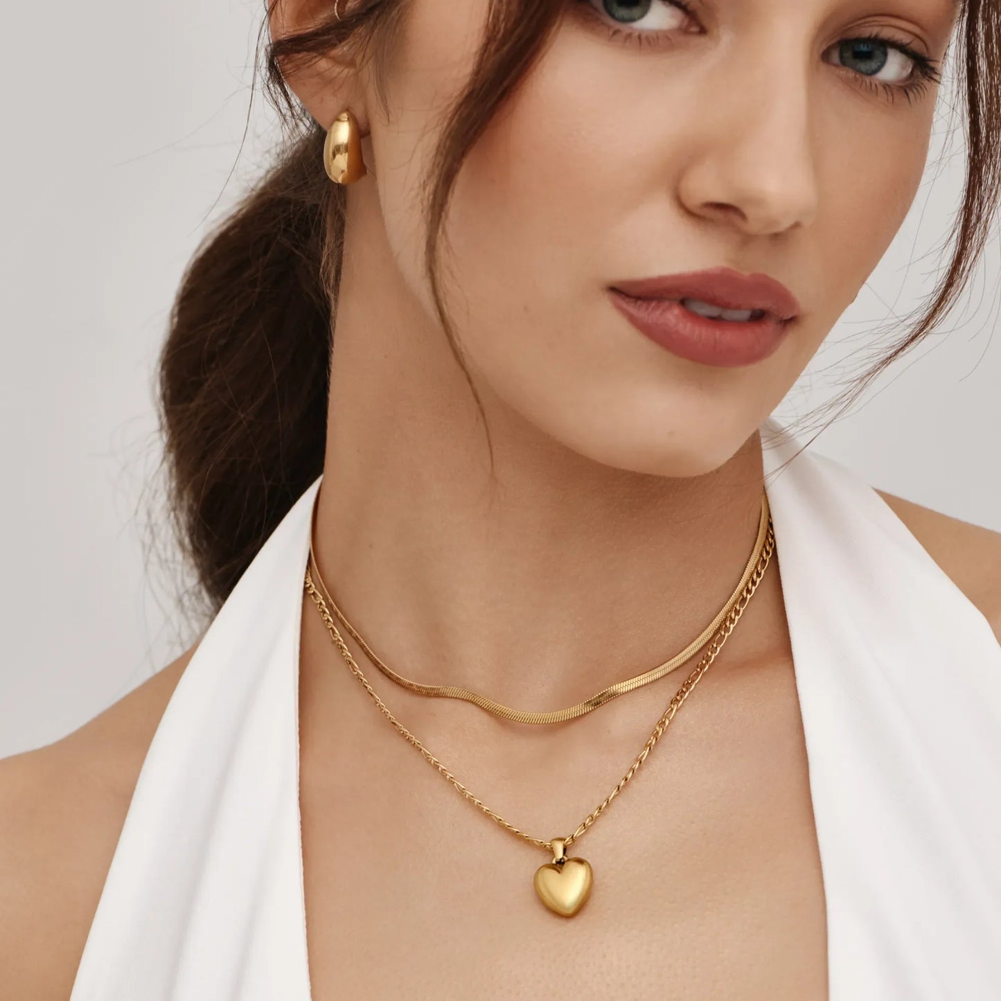 Collier avec pendentif cœur gonflé