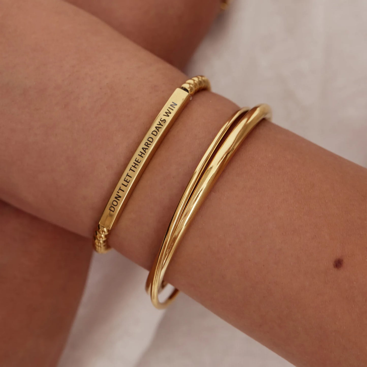 Pulsera de cuentas "No dejes que los días difíciles ganen"