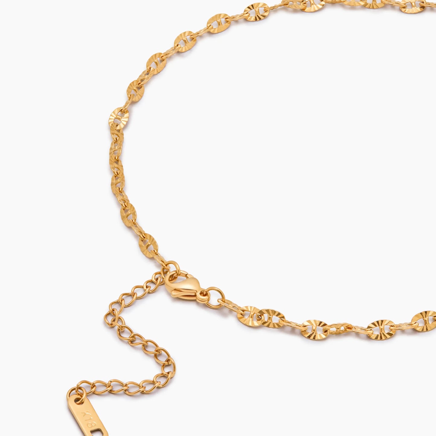 Collar llamativo de lentejuelas con cadena