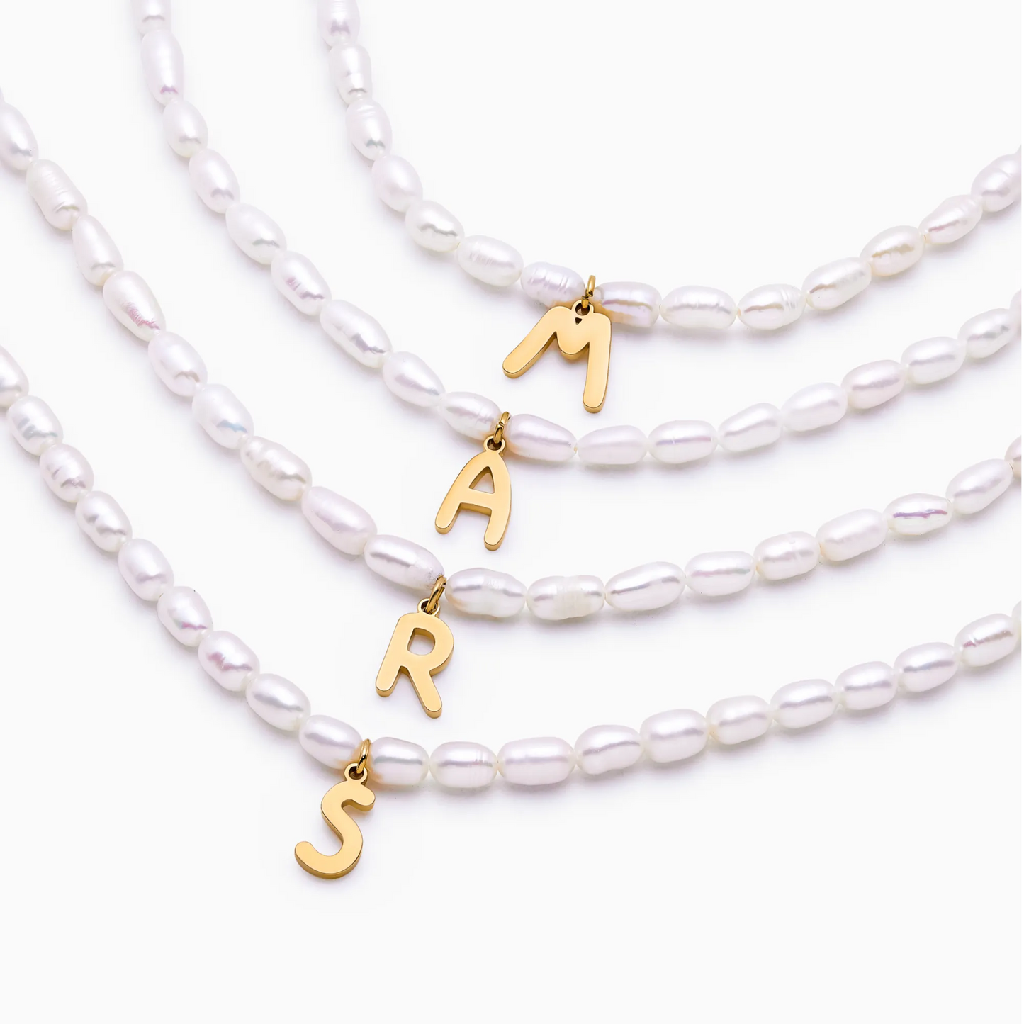 Collier de perles Statement initiales