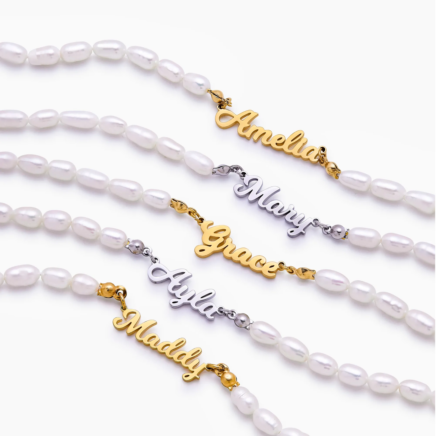 Collar de Perlas con Nombre Personalizado