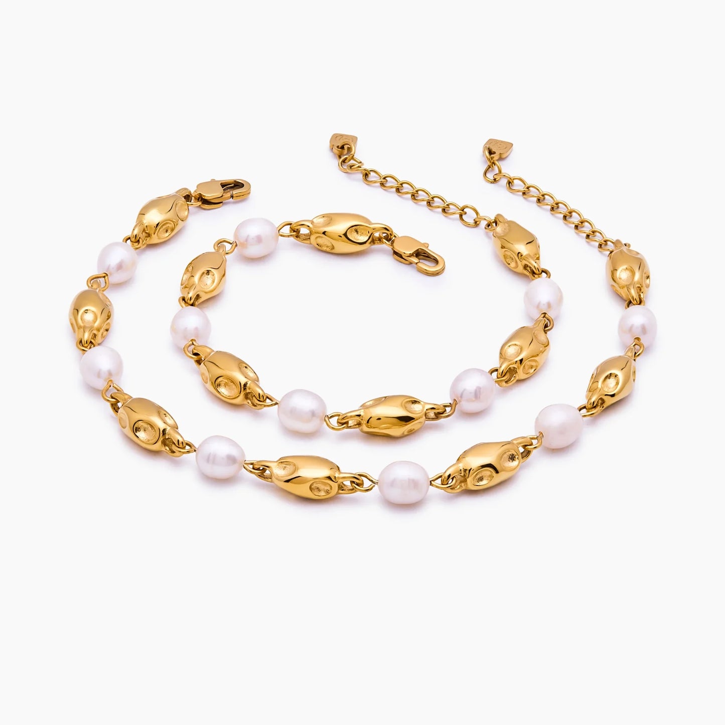Pulsera de perlas de agua dulce fundidas