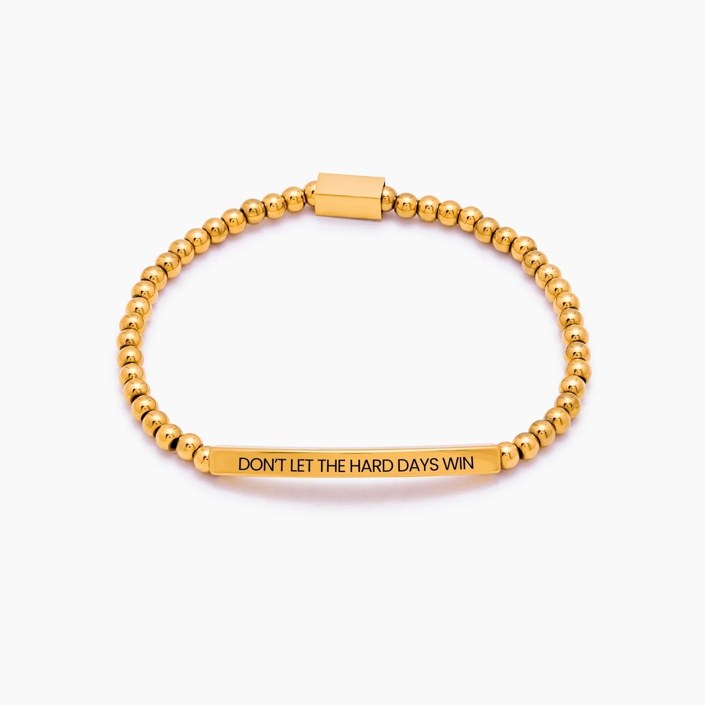 Pulsera de cuentas "No dejes que los días difíciles ganen"