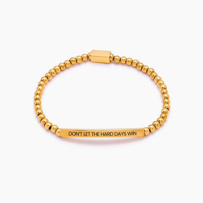 Pulsera de cuentas "No dejes que los días difíciles ganen"