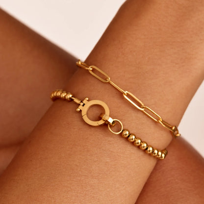 Daily Clip Chain Bracelet in 18k Gold Plating — Women