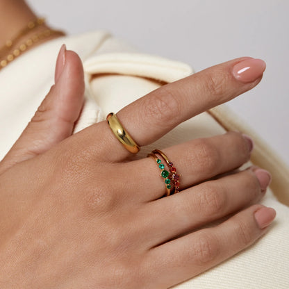 Anillo apilable de piedra natal Belle