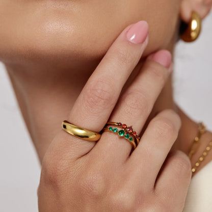Anillo apilable de piedra natal Belle