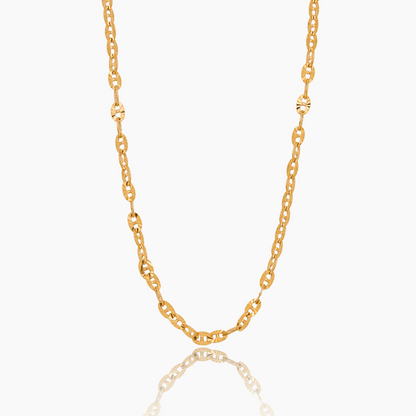 Collar llamativo de lentejuelas con cadena