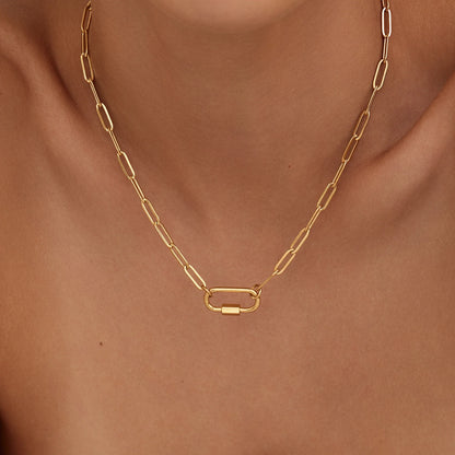 Collar con Colgante de Mosquetón