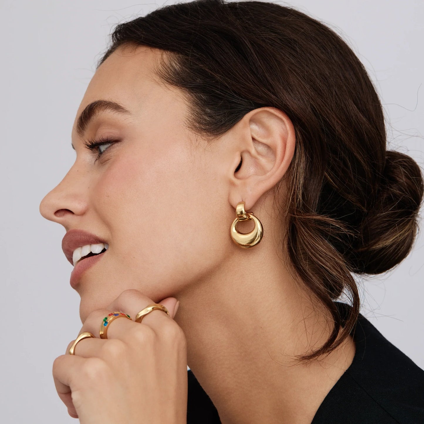 Pendientes colgantes Luna