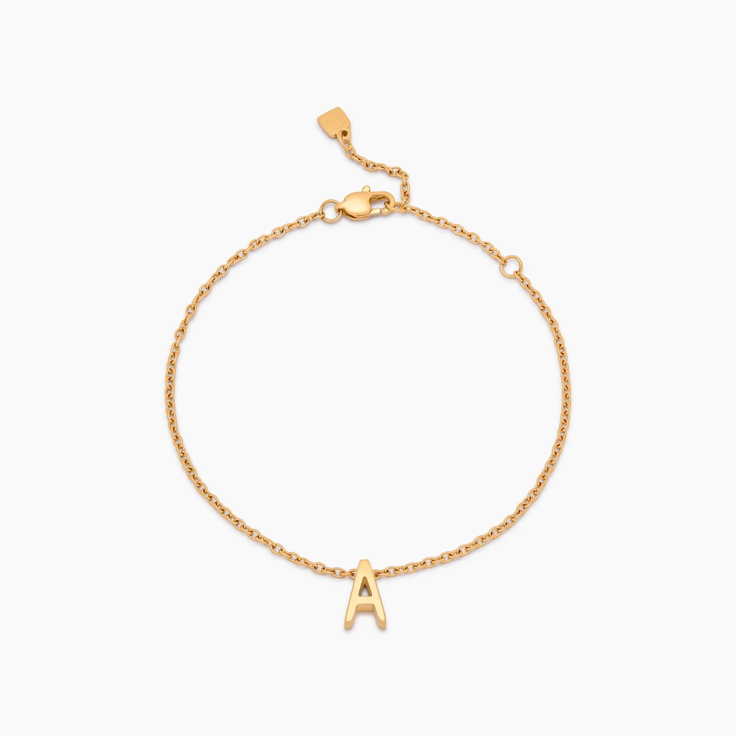 Delicate Initial Bracelet in 18k Gold Plating — Women
