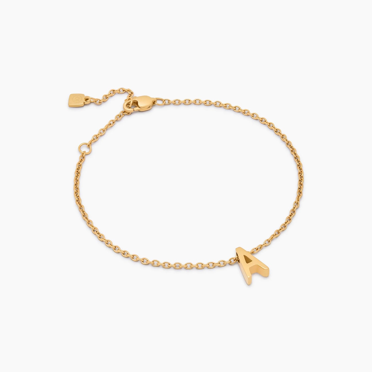 Delicate Initial Bracelet in 18k Gold Plating — Women