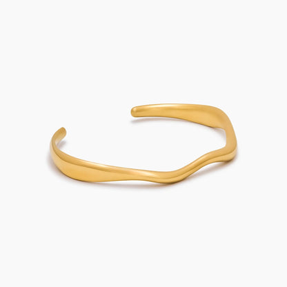 Pulsera Aro Deriva con Baño de Oro 18k — Mujer