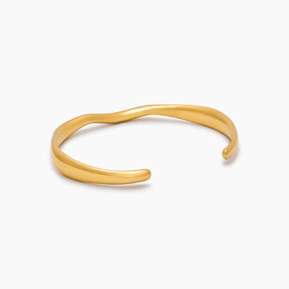 Pulsera Aro Deriva con Baño de Oro 18k — Mujer