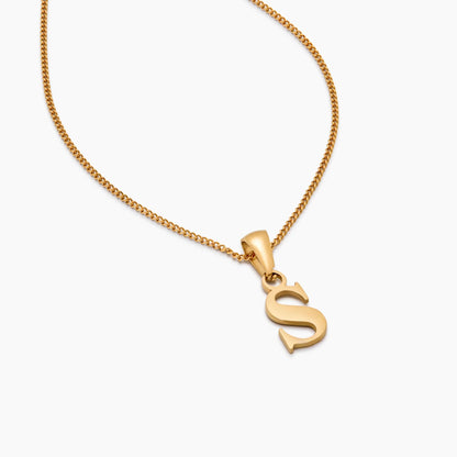 Collar con dije inicial de oro