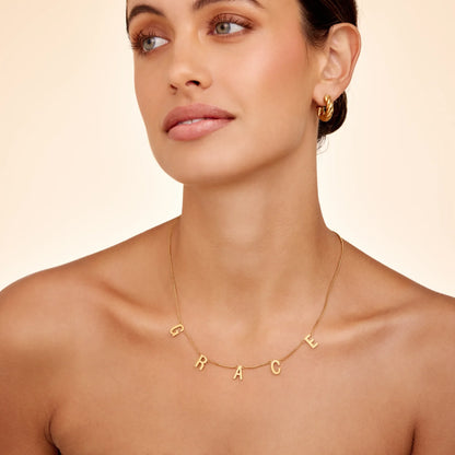Classic Name Necklace in 18k Gold Plating — Women