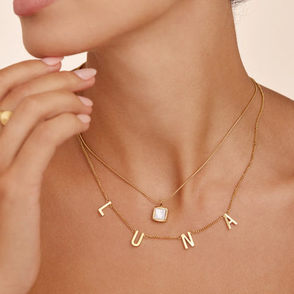 Classic Name Necklace in 18k Gold Plating — Women