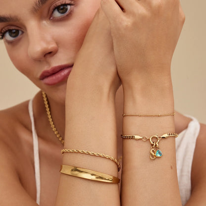 18K Gold Plated Sun Hoop Bracelet — Women