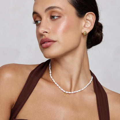 Collier de perles Statement initiales