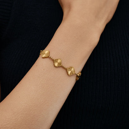 Bracelet Clover Sun in 18k Gold Plating — Woman
