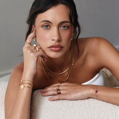 Bague rangée de mini perles