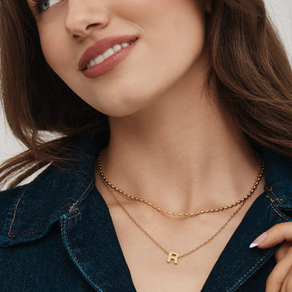 Collier Initiales Pavé