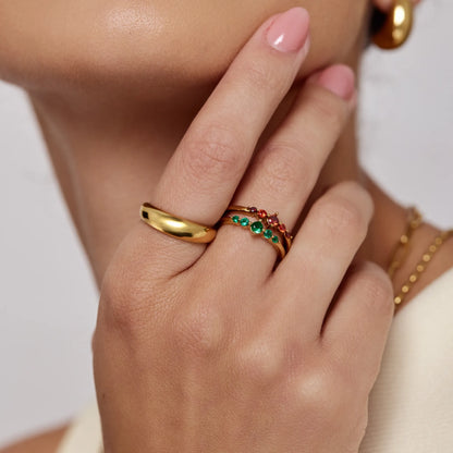 Anillo con Cúpula Esculpida