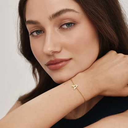 Pulsera inicial con pavé