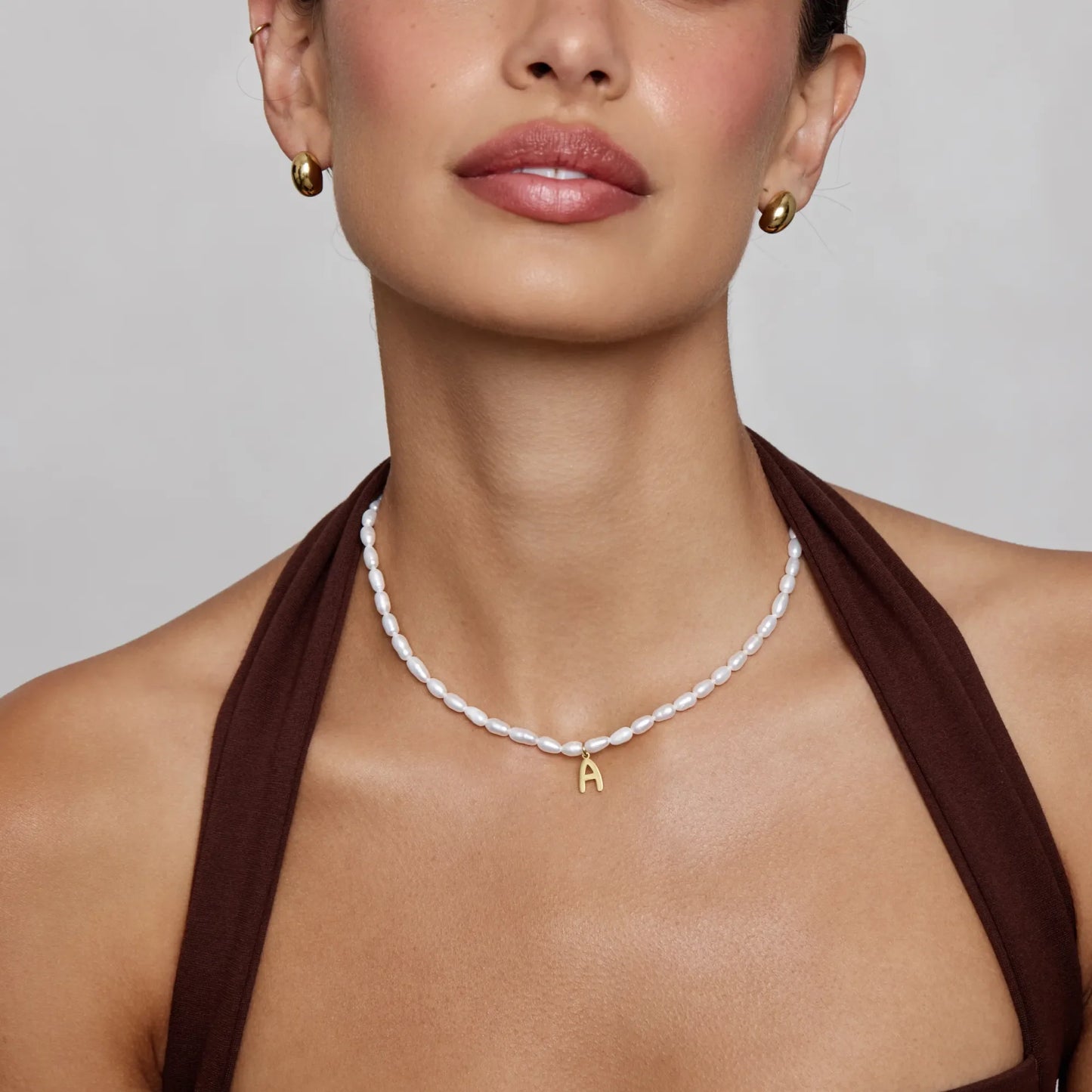 Collier de perles Statement initiales