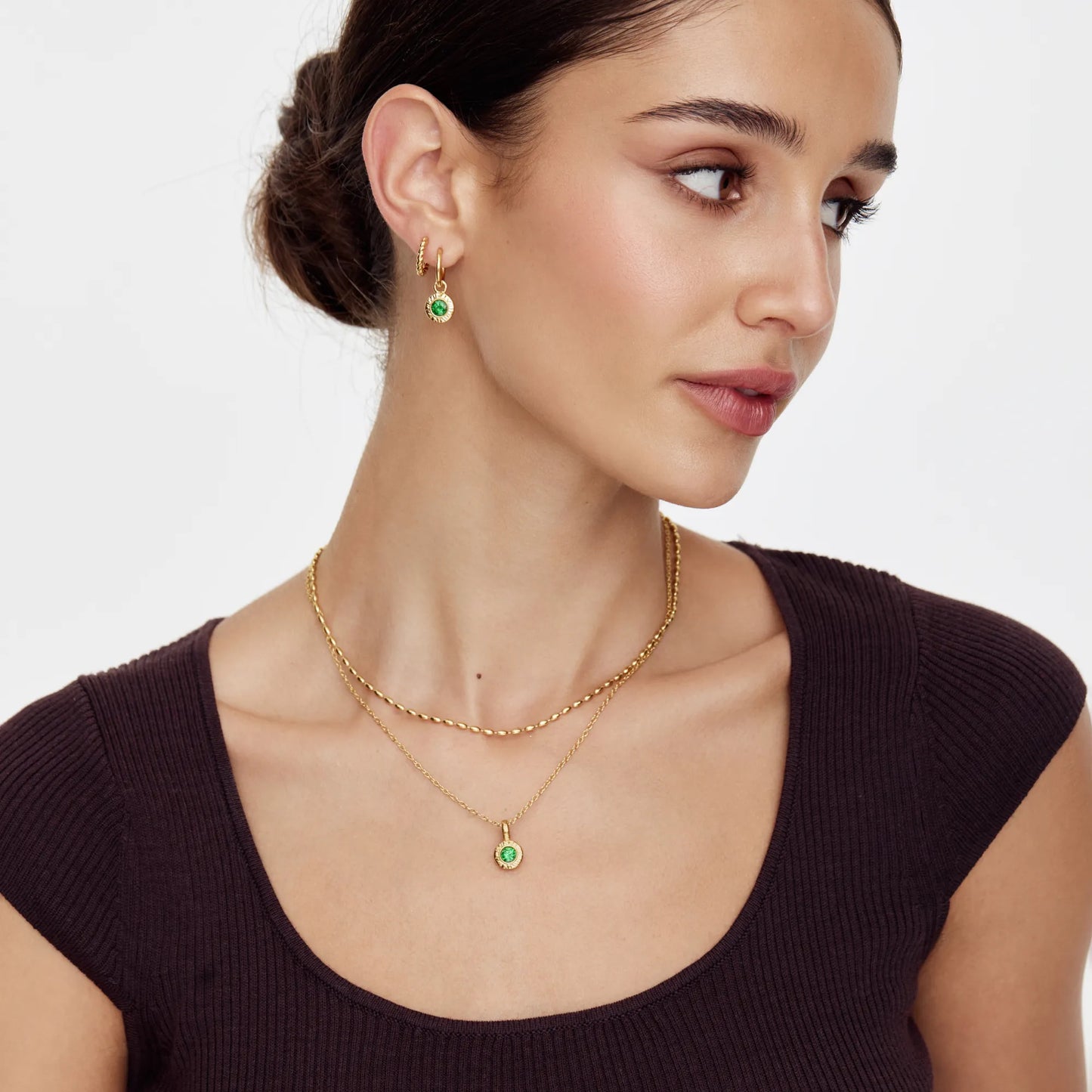 Collier pendentif Pierre de naissance concassée