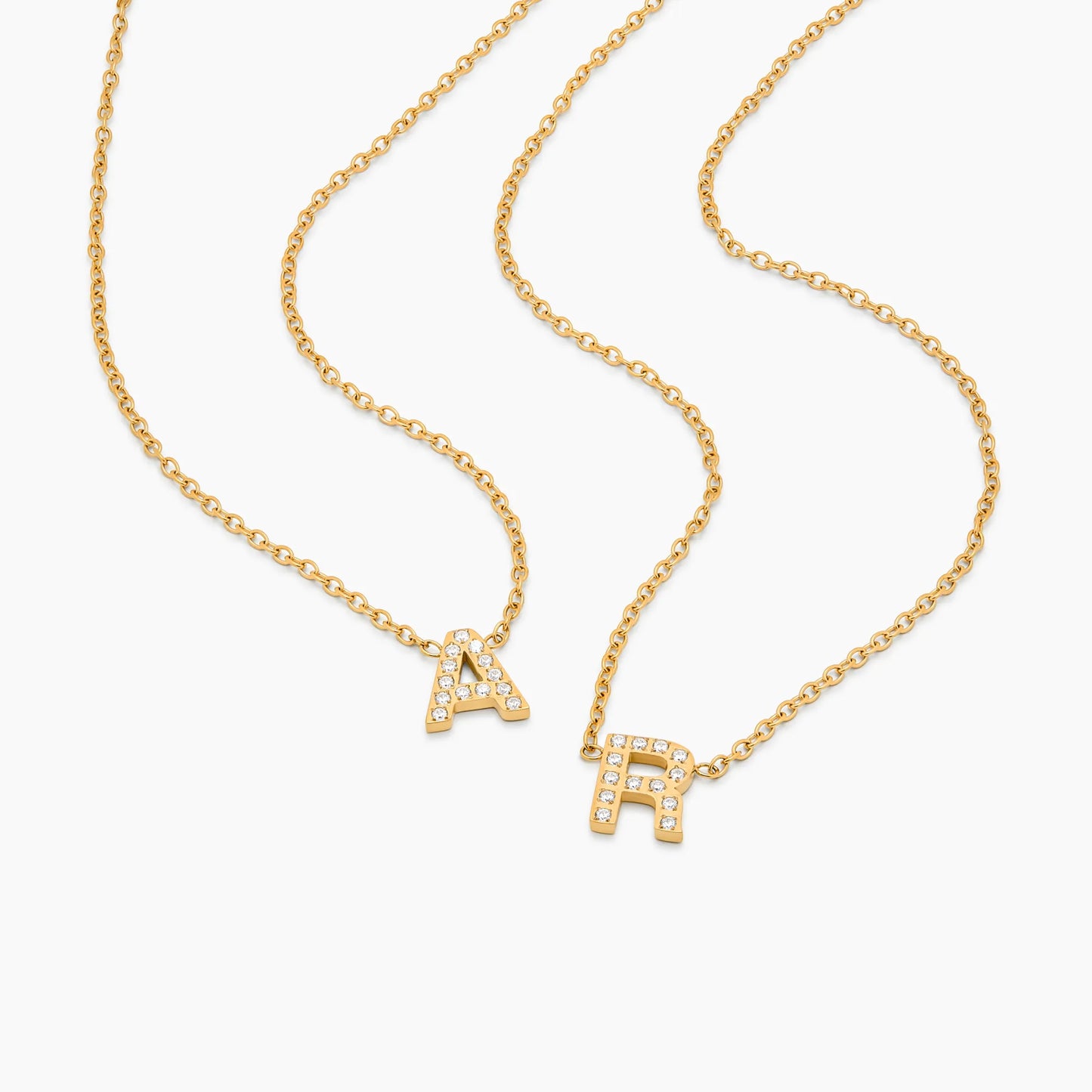 Collier Initiales Pavé