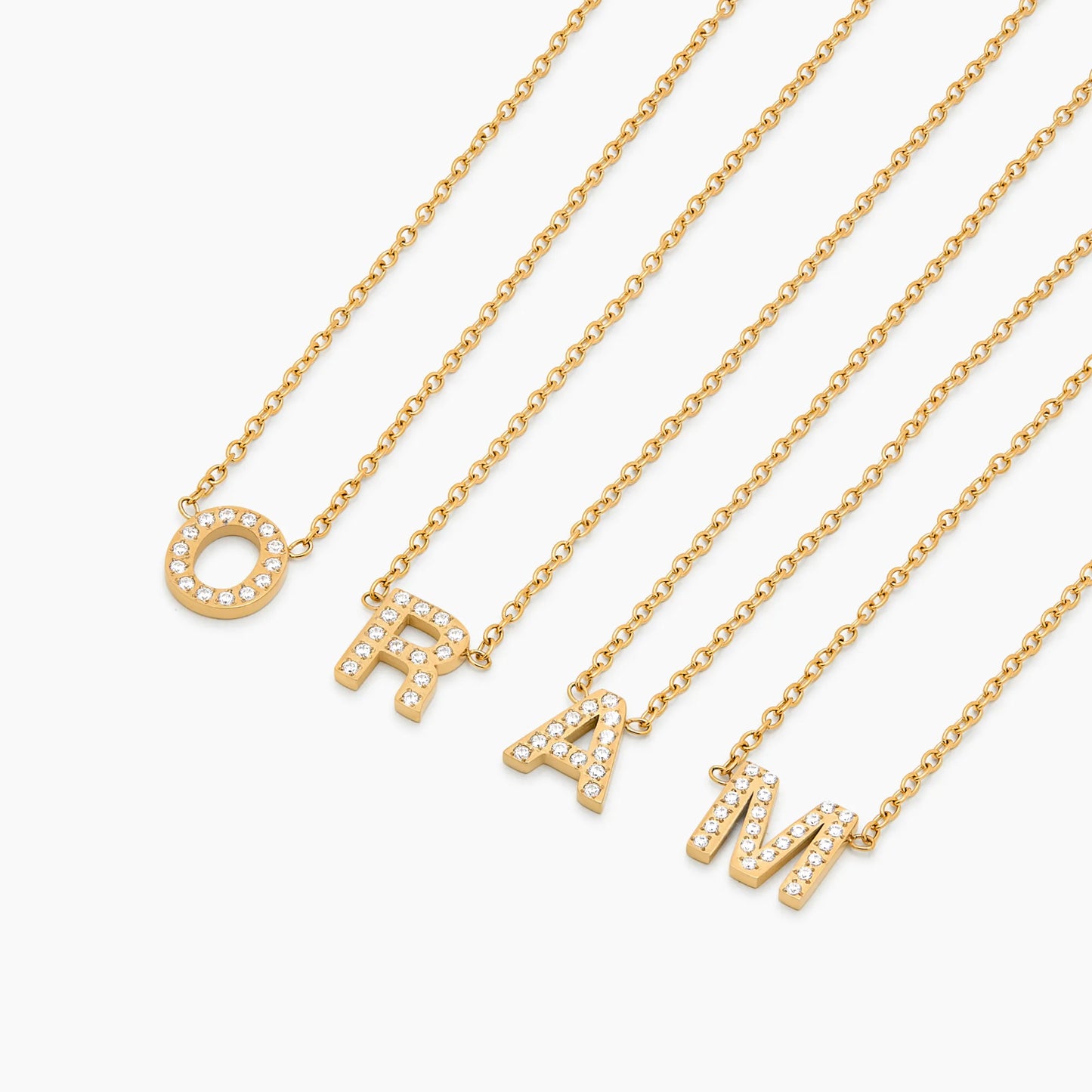 Collier Initiales Pavé