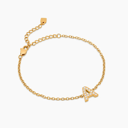 Pulsera inicial con pavé