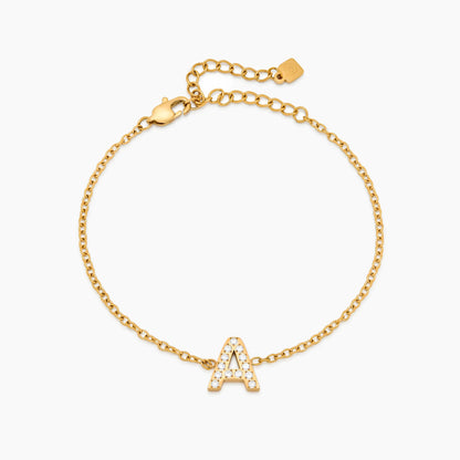 Pulsera inicial con pavé