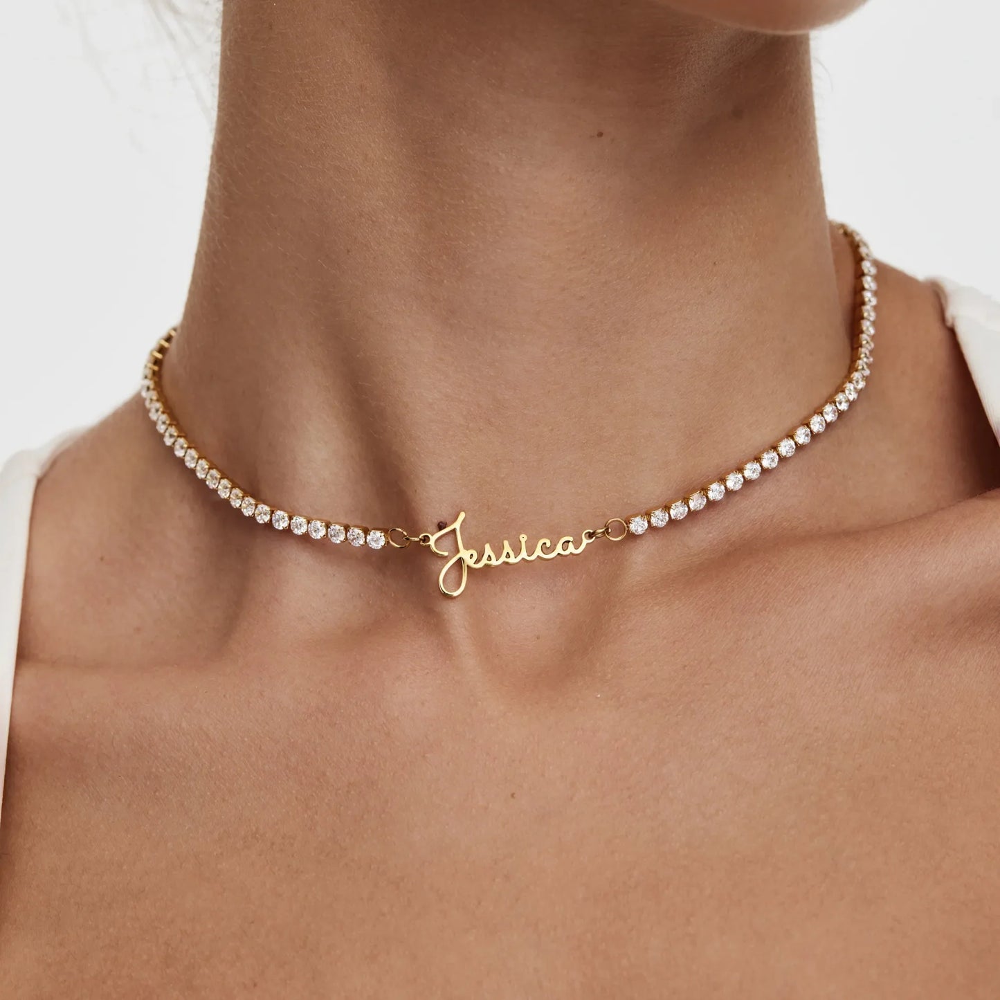 Collier de tennis prénom