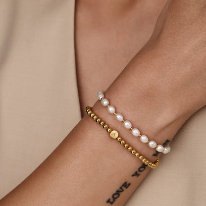 Pulsera de Cuentas con Inicial Grabada