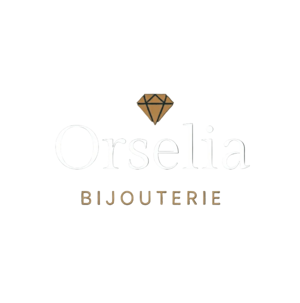 Orselia Bijouterie logo with a diamond symbol on a dark background