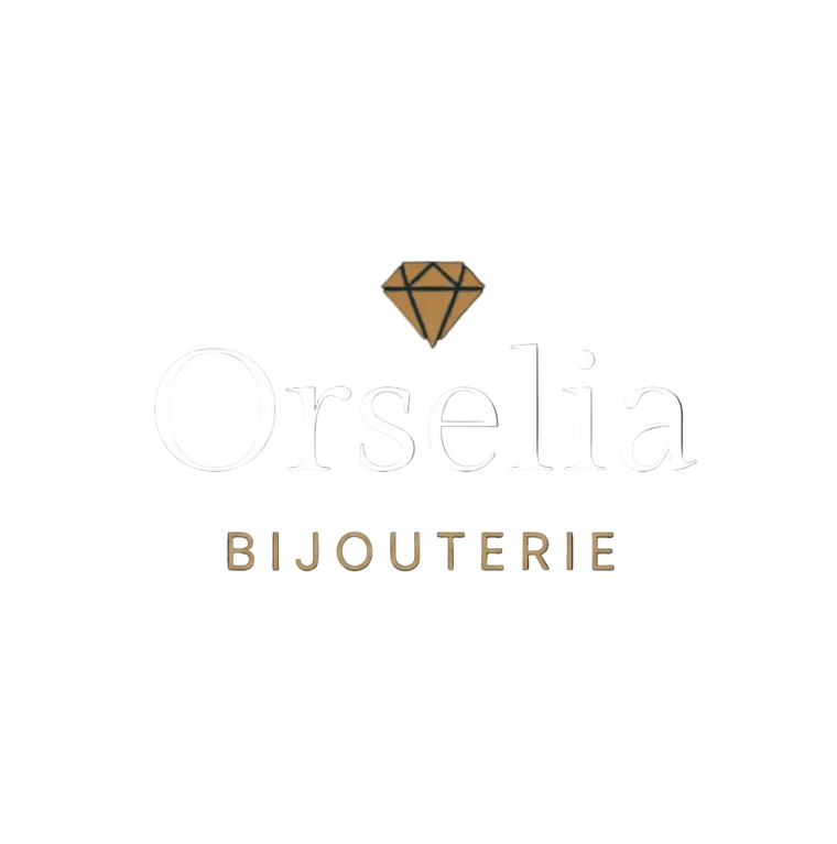 Orselia Bijouterie logo with a diamond symbol on a dark background