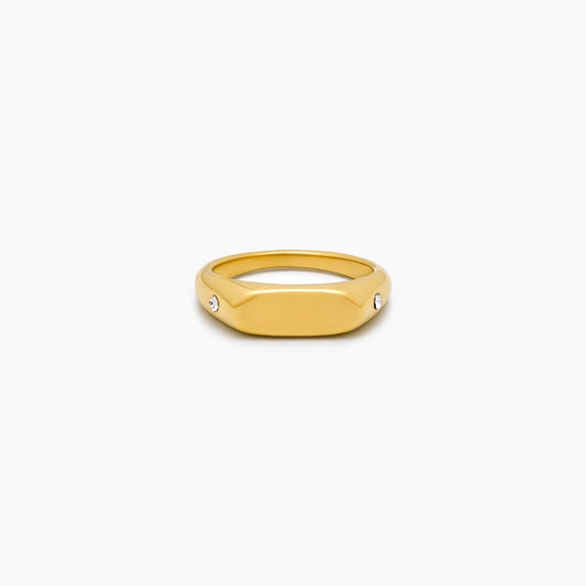 Bague Sceau Double Étoile