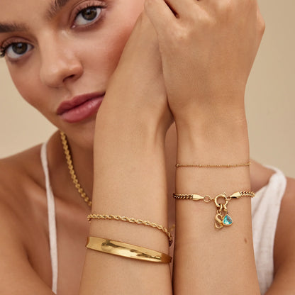 18k Gold Plated Satellite Chain Bracelet — Women