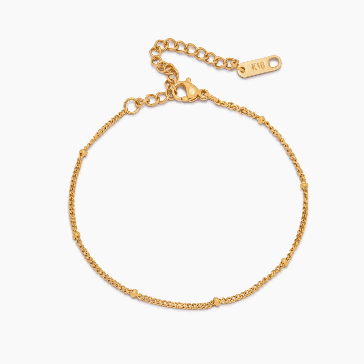 18k Gold Plated Satellite Chain Bracelet — Women