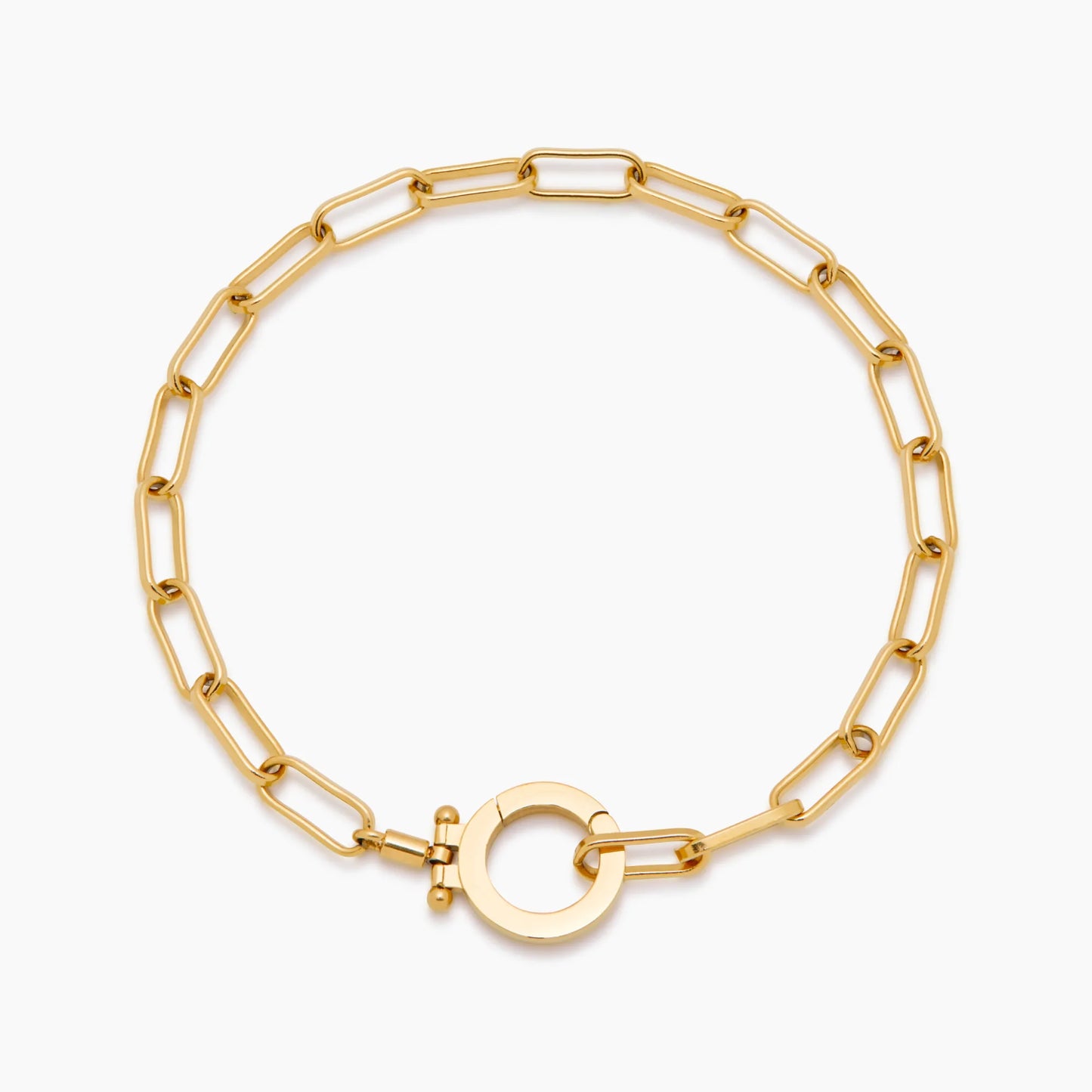 Essential Clip Chain Bracelet in 18k Gold Plating — Women