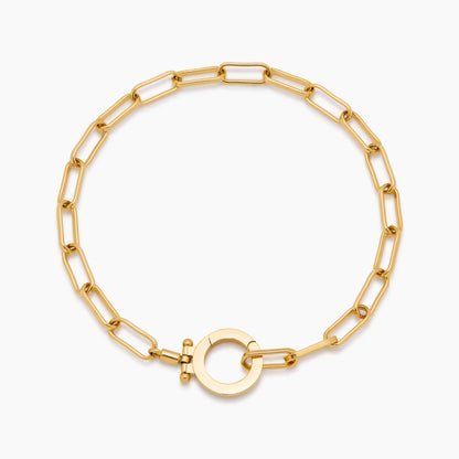 Essential Clip Chain Bracelet in 18k Gold Plating — Women