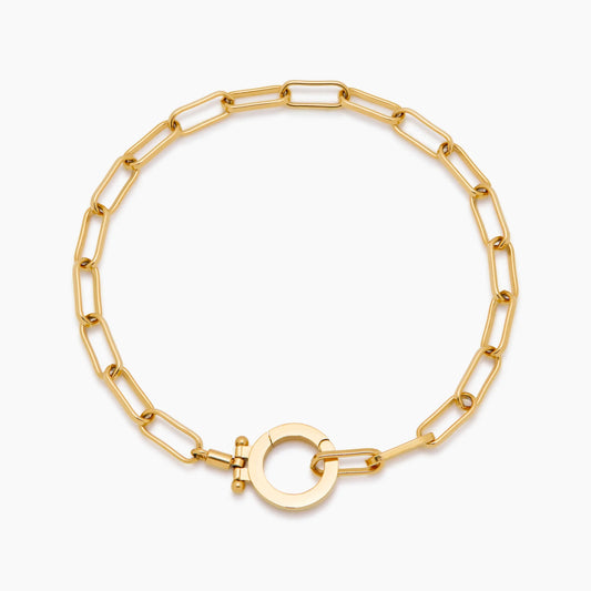 Essential Clip Chain Bracelet in 18k Gold Plating — Women