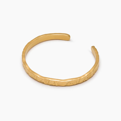 Essential Textured Hoop Bracelet in 18k Gold Plating — Women