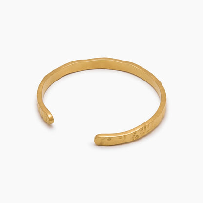 Essential Textured Hoop Bracelet in 18k Gold Plating — Women