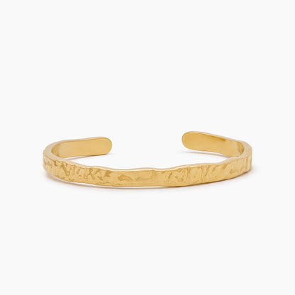 Essential Textured Hoop Bracelet in 18k Gold Plating — Women