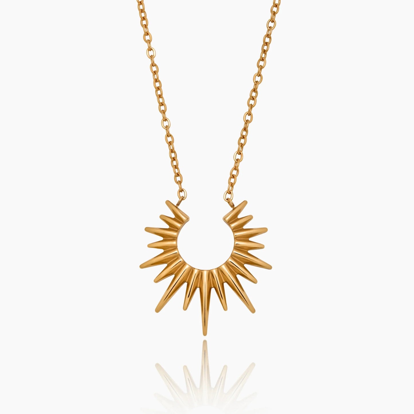 Collar Sol Helia Baño Oro 18k — Mujer