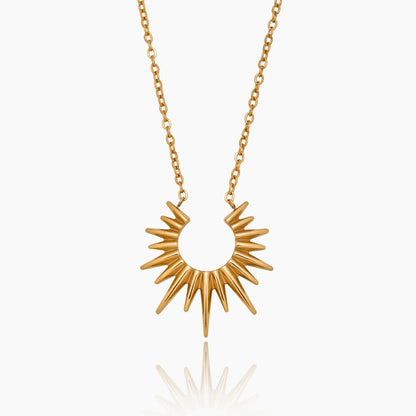 Collar Sol Helia Baño Oro 18k — Mujer