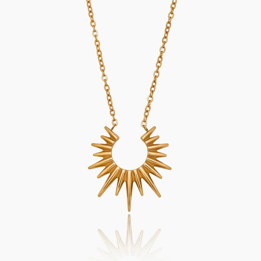 Collar Sol Helia Baño Oro 18k — Mujer